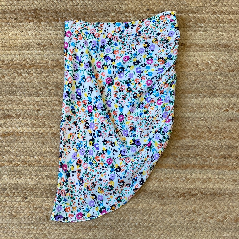 Milly Floral Midi Skirt, Size 4